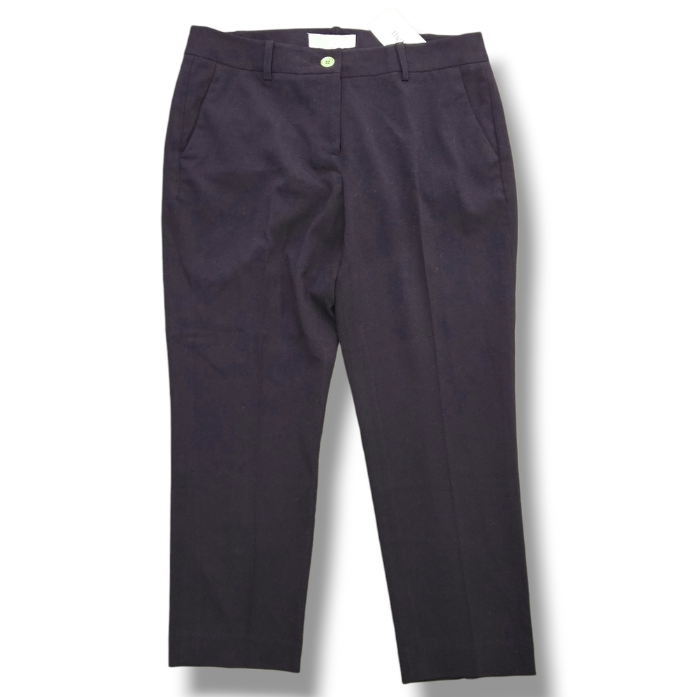 Michael by Michael Kors navy Flat Front Cropped Pants Sz6 Petite Career Business
